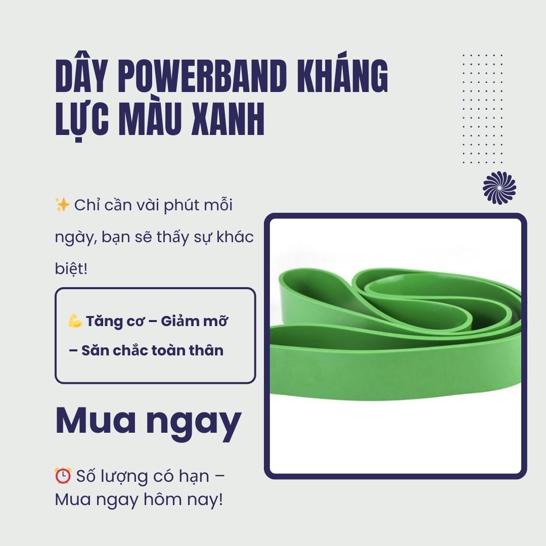 Dây kháng lực Powerband Latex Thái tập Gym