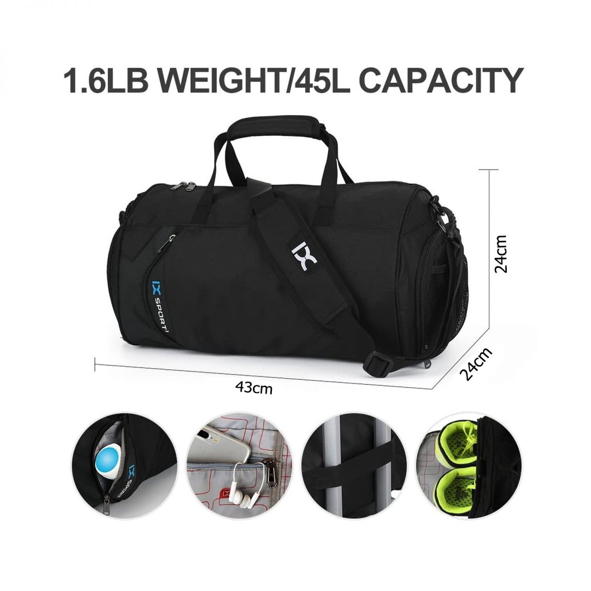 Túi xách gym thể thao INOXTO IX SPORT 8069 cao cấp