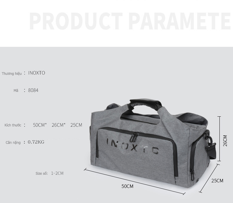 Túi xách gym thể thao INOXTO IX SPORT 8084 cao cấp