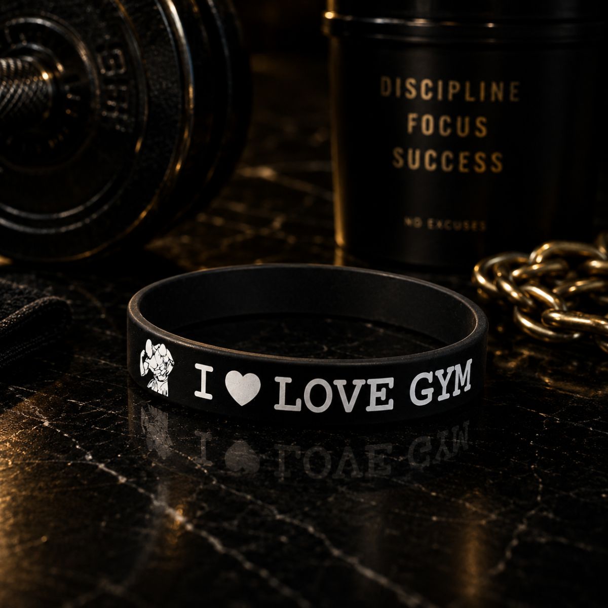 Siêu rẻ vòng đeo tay silicon I LOVE GYM