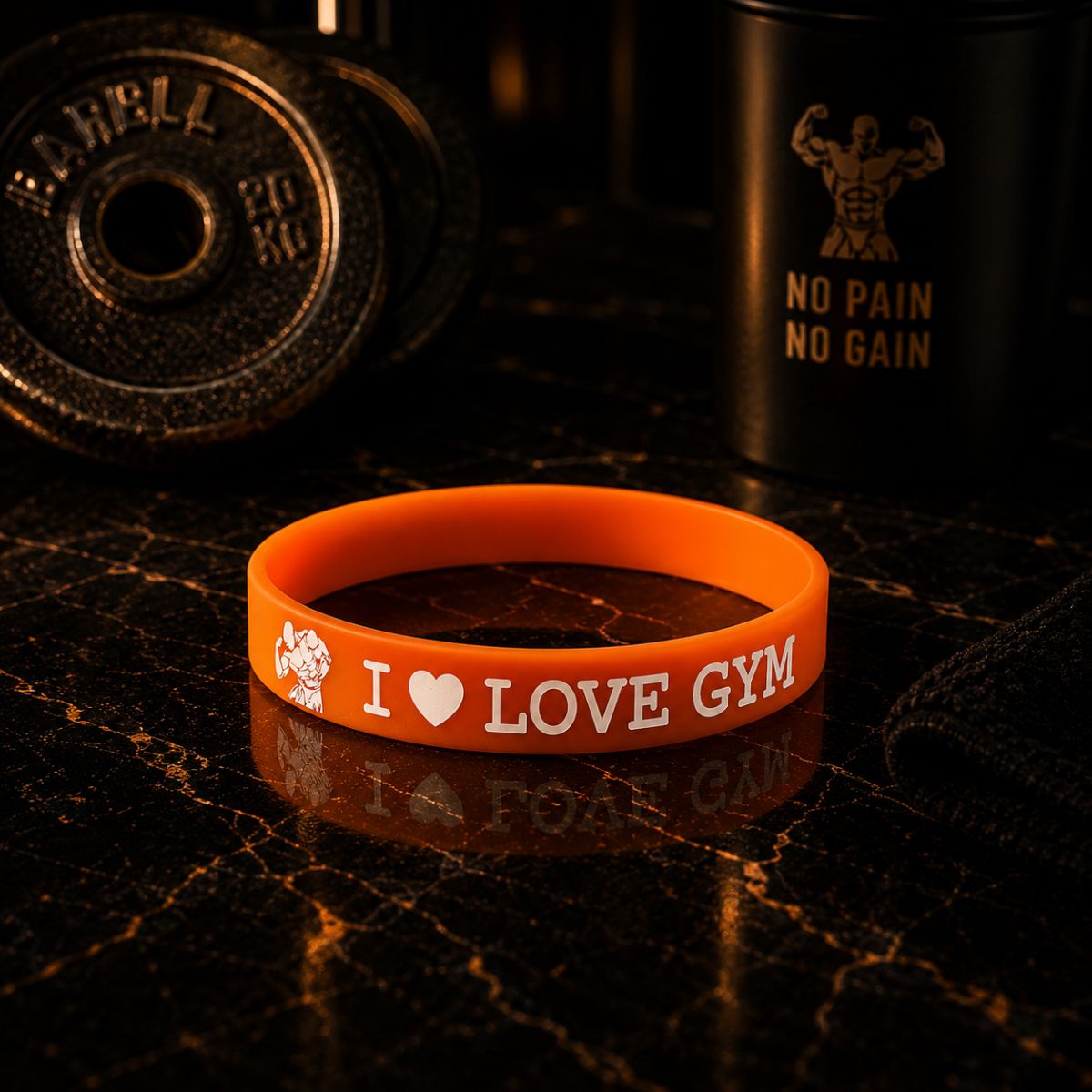 Siêu rẻ vòng đeo tay silicon I LOVE GYM