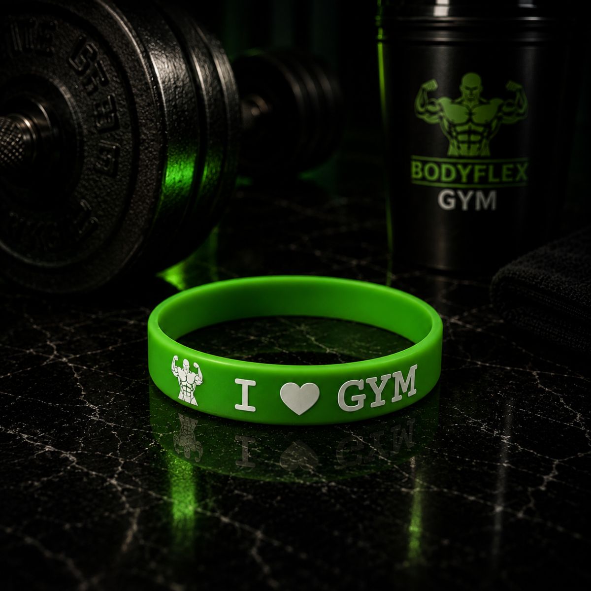 Siêu rẻ vòng đeo tay silicon I LOVE GYM