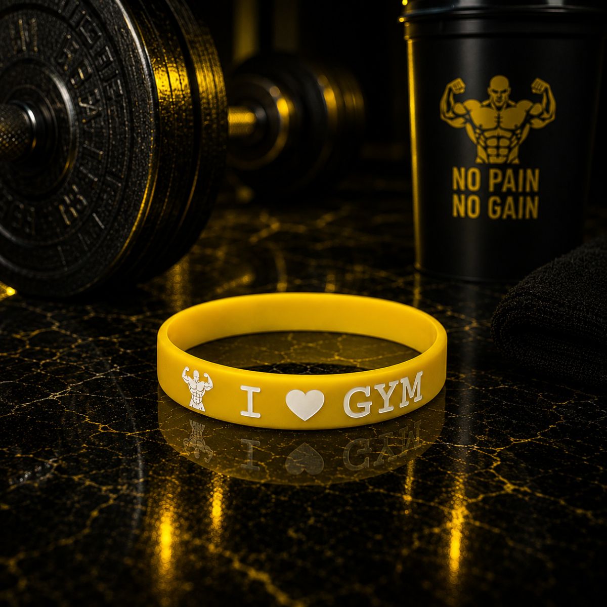 Siêu rẻ vòng đeo tay silicon I LOVE GYM