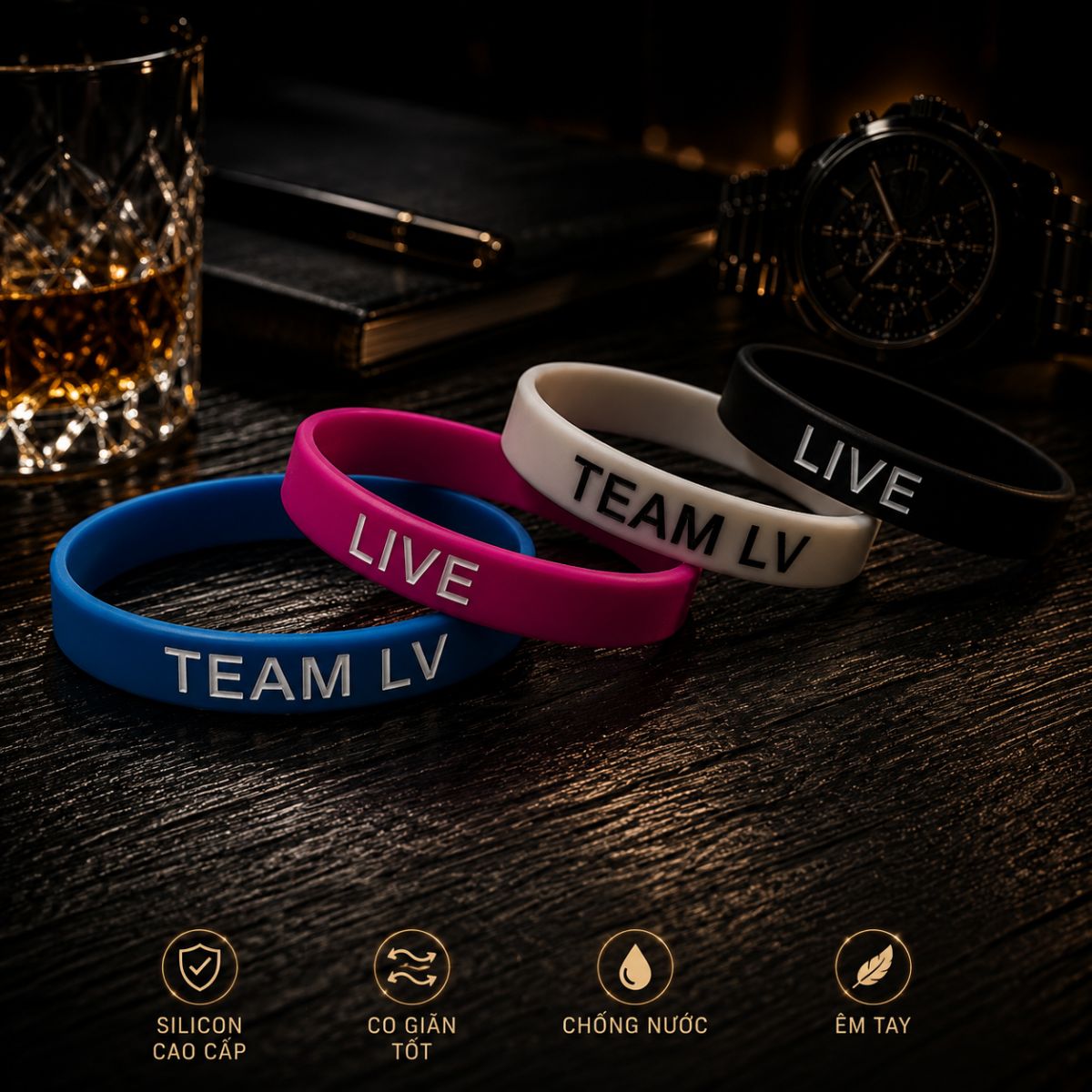 Vòng tay LIVE FIT bản nhỡ